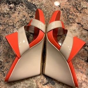 Calvin Klein Orange Beige Wedge sandal